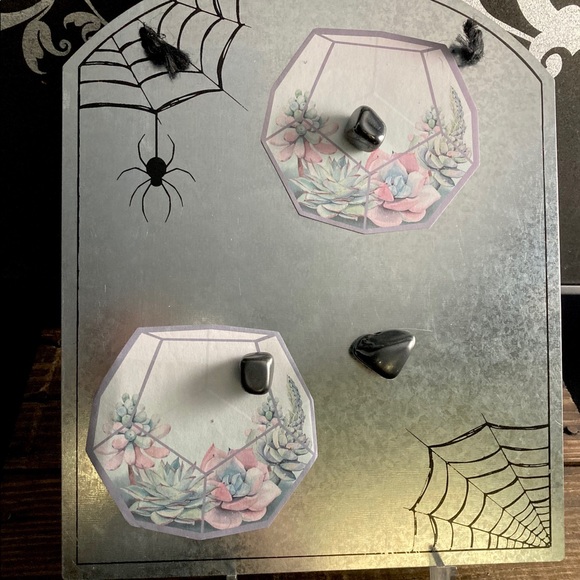 Halloween Galvanized Tombstone Metal Hanging Sign Bulletin Board Memo Board - Picture 8 of 9